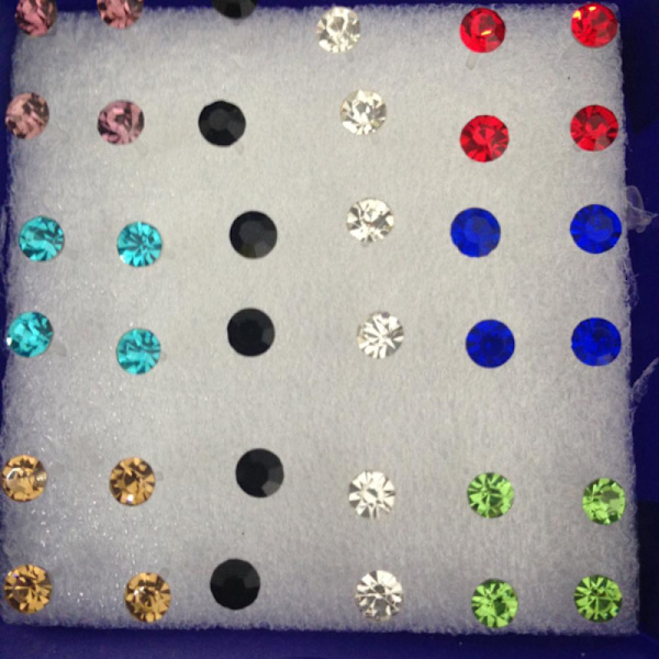20 Par/40 Stk Ørestikker Rhinestone 3MM 3mm