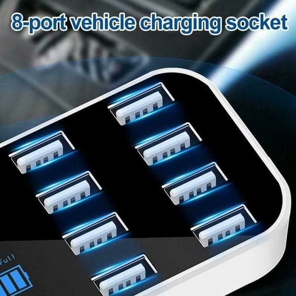 Hurtiglading bil USB-laderstasjon Telefonlader