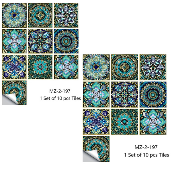 20 stk selvklæbende flisemærkater Mandala dekorativ flise