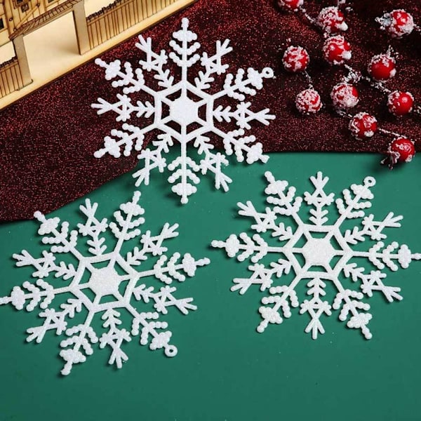 5 kpl Christmas Snowflake Flakes -ikkunakoristeita C C C