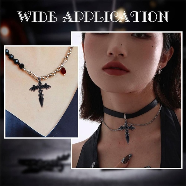 Gothic Style Angel Wing Charms Sort Sword Charm Antik