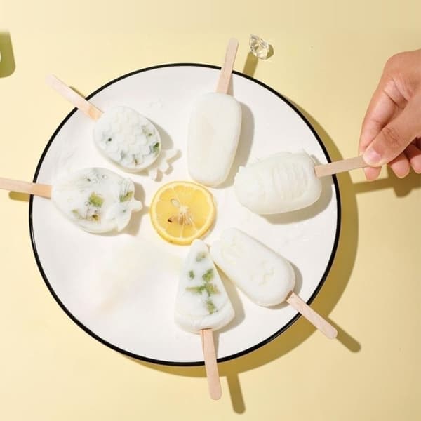 2 stk Popsicle Forme Ice Pop Forme Silikone Bakke green