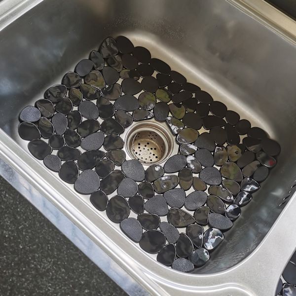 30*40cm Køkkenvask Måtte Tørremåtte SORT black