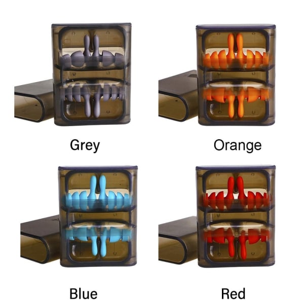 2 Par/Pakke Vandtætte ørepropper Lydisolering Øreprop GRÅ grey