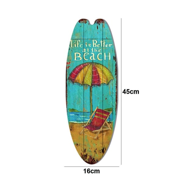 Beach Style Signboard Hanging Wood Sign 8 8 8