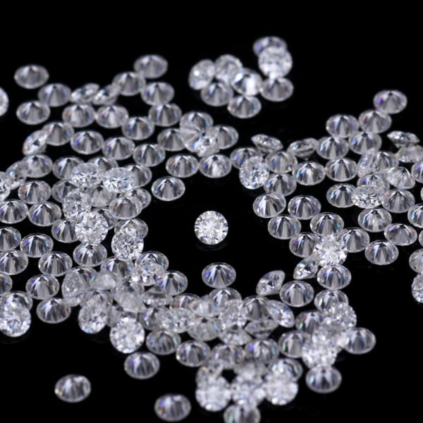 Ekte Moissanite Diamant Mossanite Løs stein 1,8MMD 1,8MMD 1.8mmD