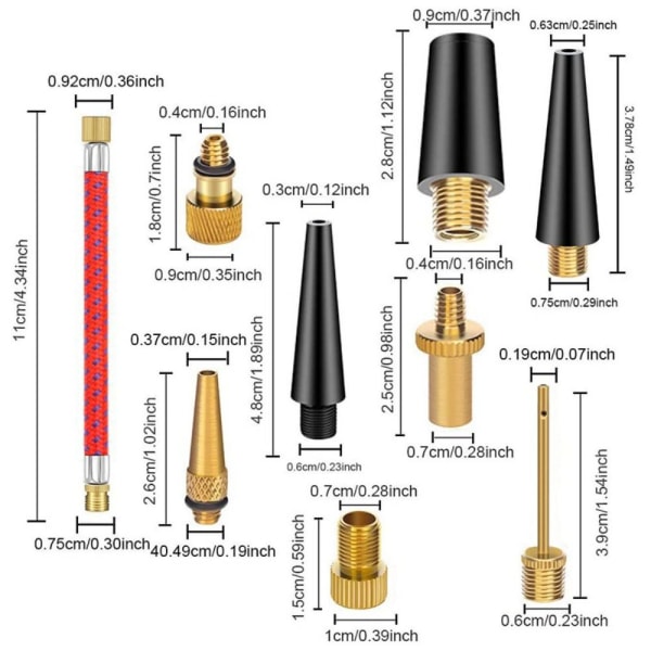 Cykelventil Adapter Sæt Ventiladapter 32 stk 32 stk 32PCS