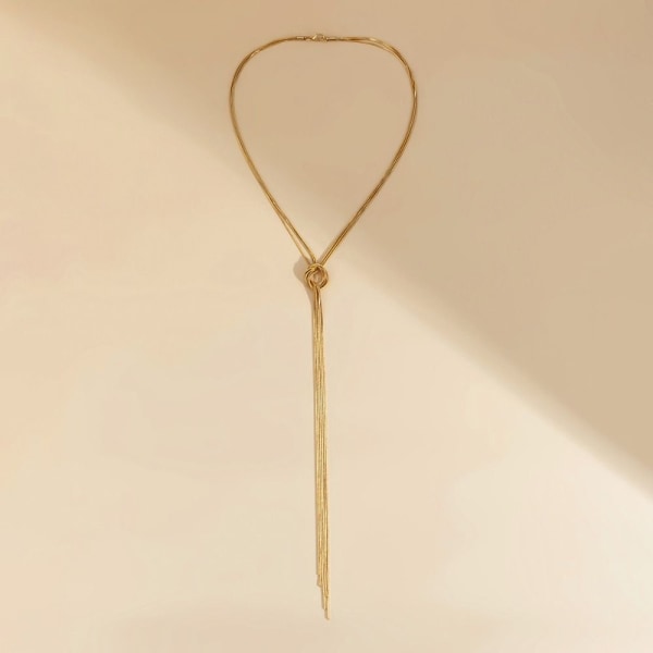 Snake Bone Chain Chain Halsband GULD gold