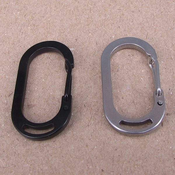 2 stk Fjederspænder U-formet Ring SORT Black
