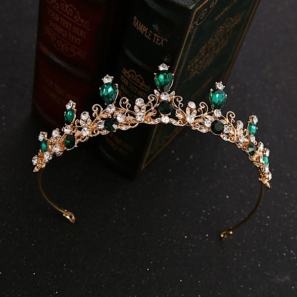 Princess Crystal Tiaras Rhinestone Hårbøyle RØD red