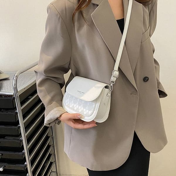 Messenger Axelväska Crossbody Väskor VIT white
