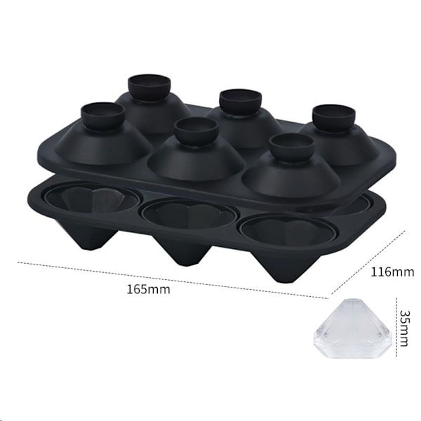Stor Ice Ball Maker Ice Cube Form GRÅ grey