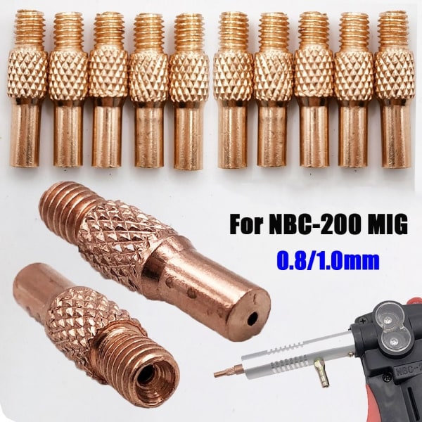 10 kpl 0,8/1,0 mm NBC-200 MIG -hitsauspolttimelle 1,0 mm 1.0mm