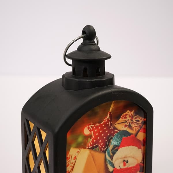 Natlys julemandslanterne SORT black