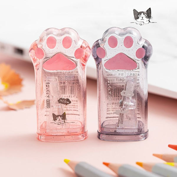 2 stk Cat Paw blyantspidser Tilfældig farve Random Color 2Pcs-2Pcs