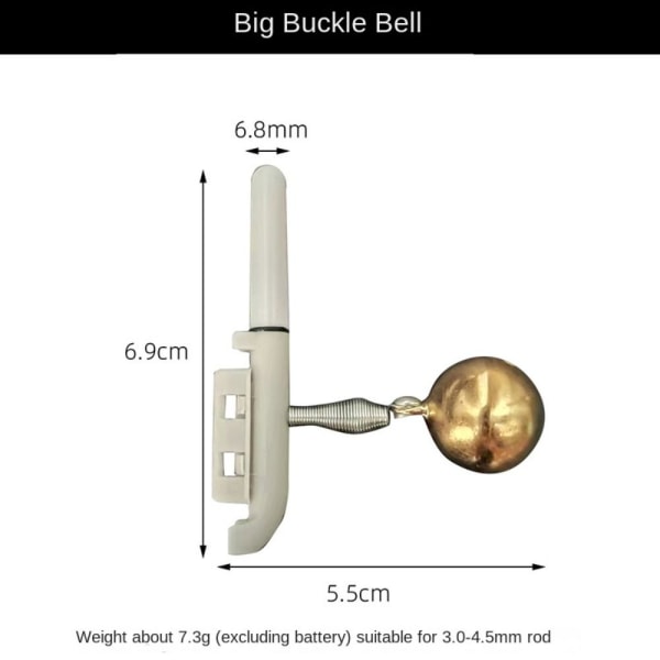 2stk fiskestang belysning pinne fiske lysende pinne STOR Big buckle