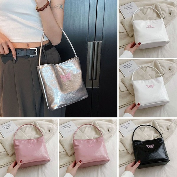 Sølv Bucket Bag Underarm Taske PINK BUTTERFLY BUTTERFLY pink butterfly-butterfly