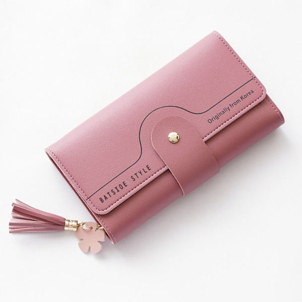 Dam Girl Lady Bag Geometrisk Plånbok MÖRKROSA Dark Pink