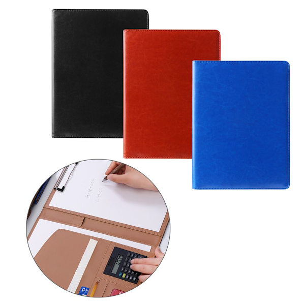 Manager Portfolio File Mapp Dokumenthållare BRUN 8 NUMBS brown 8 Numbs calculator