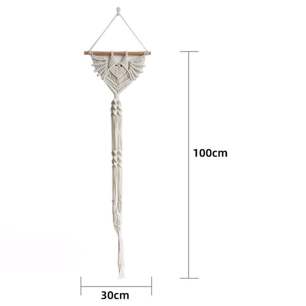 Macrame-kasvinripustin Ripustettava kasvien pidike MUSTA PITKÄ PITKÄ Black Long-Long