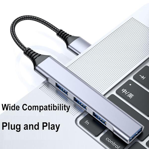 USB-C HUB Type-C -laajennustelakka USB-A USB-A USB-A