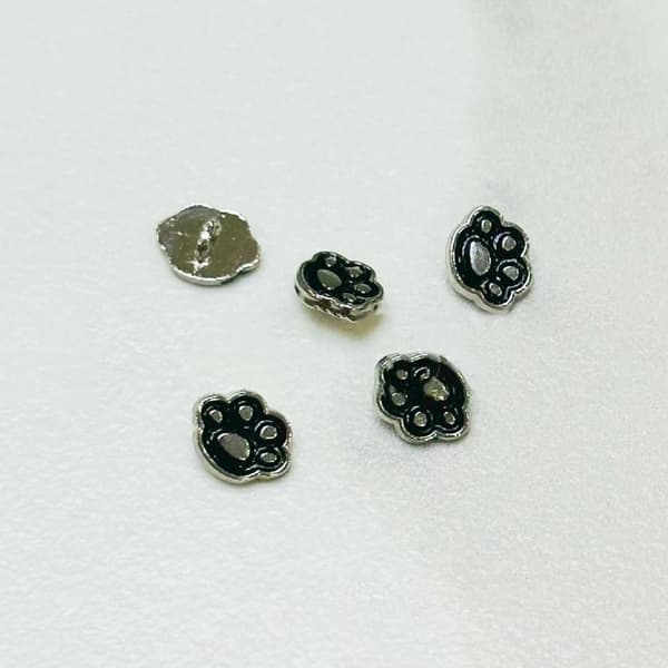 40stk Dukkespænde Miniknapper GULD&SORT Gold&Black