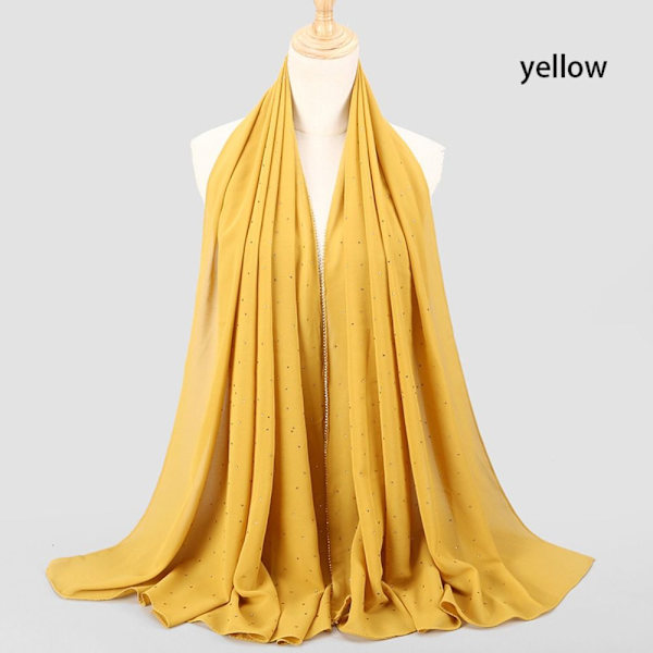 Hovedtørklæde Satin Bandana GUL yellow