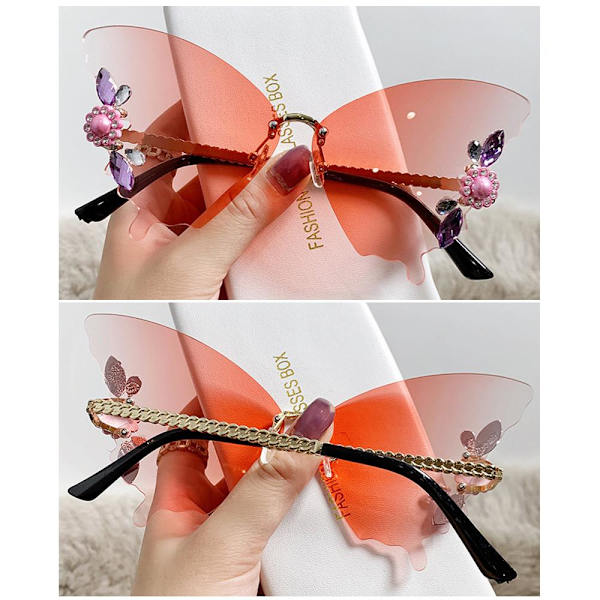 Crystal Butterfly Aurinkolasit Reunattomat aurinkolasit GRADIENT GREY Gradient Grey