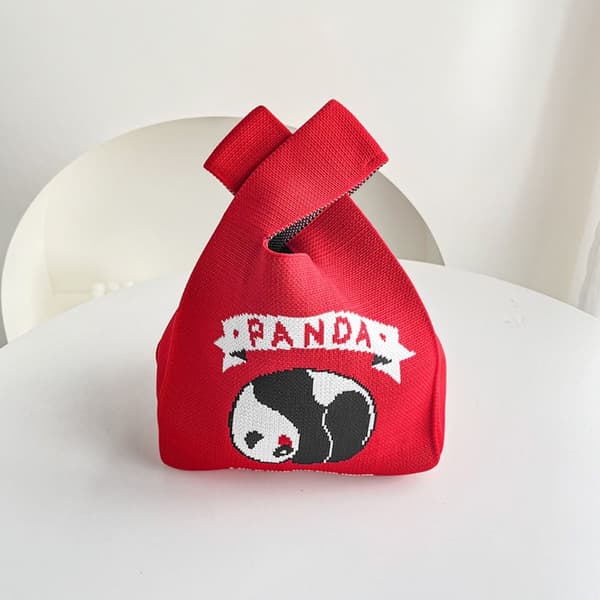 Stickad handväska Knot handledsväska 3 3 3