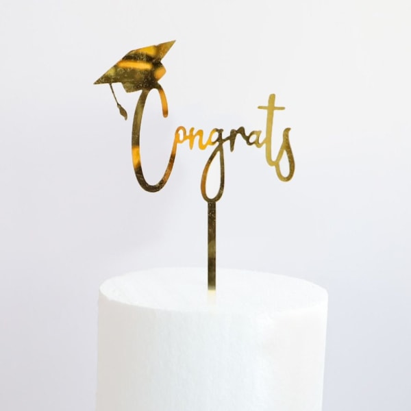 5 kpl Cake Topper Hyvää valmistumista 7 7 7