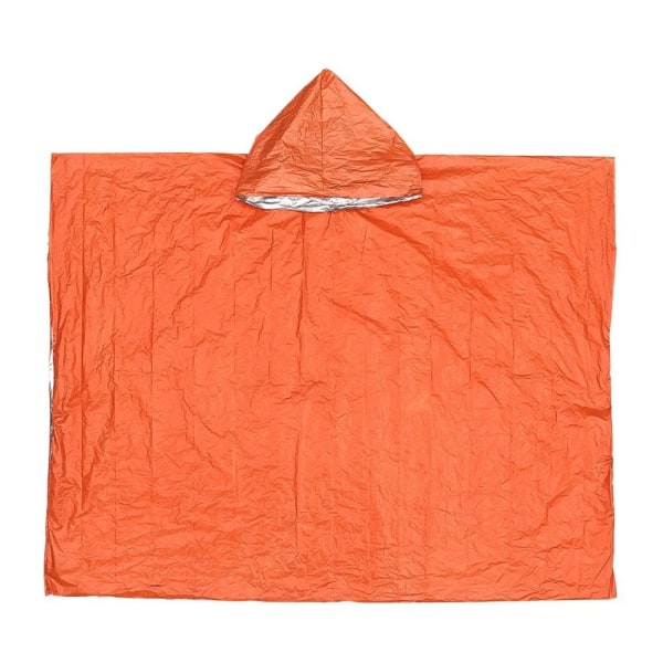 Emergency Raincoat Cloak Termisk Regntøj ORANGE orange