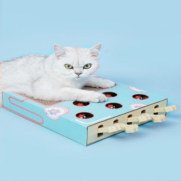Cat Scratch Board Groundhog Cat Toy Roligt Cat Stick Game