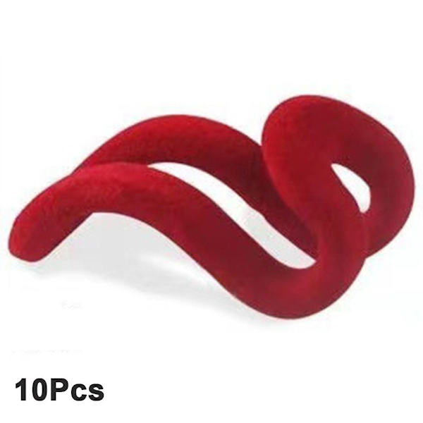 10 kpl Flocking Vaateteline Vaateripustin PUNAINEN red