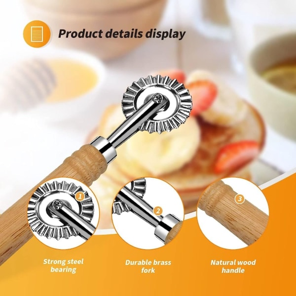 2 stk Pasta Cutter Wheel Ravioli Cutter Wheel Pasta Maker