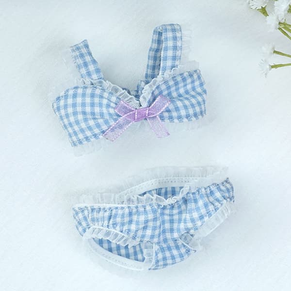 Nye Søte Klær 20cm Dukke Bikini BLÅ Blue