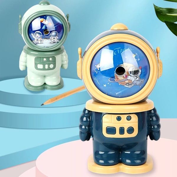 Astronaut kynän teroitin automaattisesti lyijykynän teroitin VIHREÄ Green