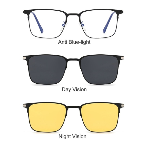3-i-1-brillesett Anti-Blue Light Briller VÅPENRAMME VÅPONRAMME Gun frame