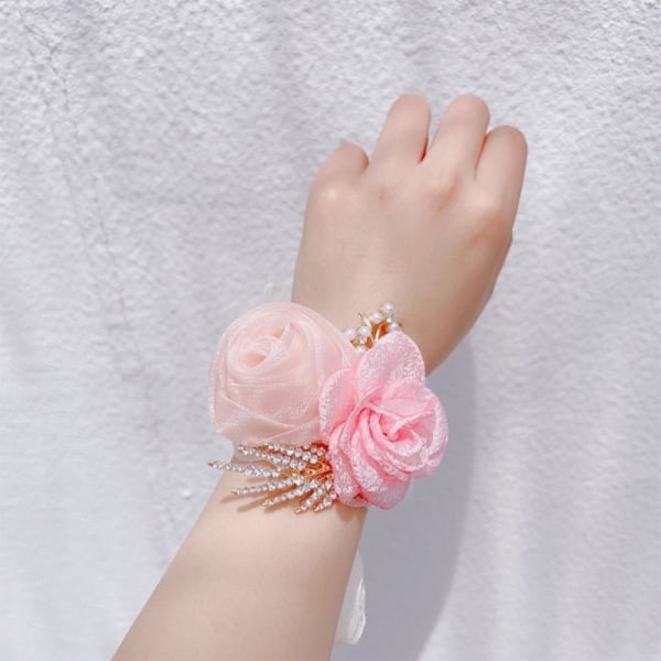 Bride Wrist Flower Rose Armbånd 01 01