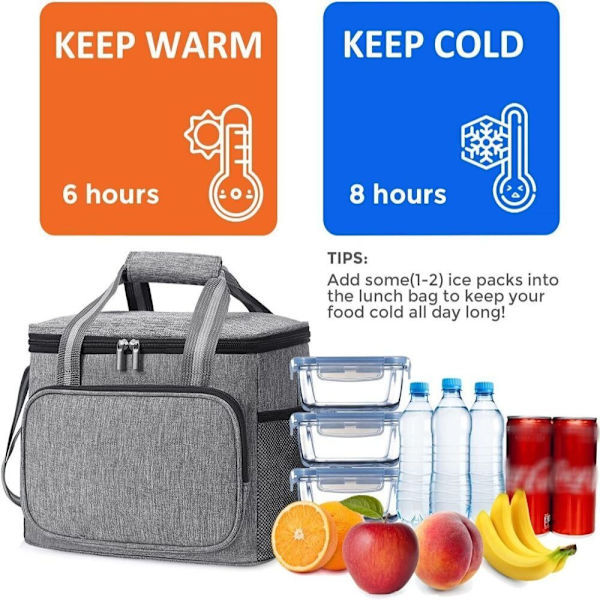 Cool Bag Lunch Bag GRÅ Grey