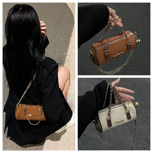 Cylindertaske Håndtaske BEIGE beige