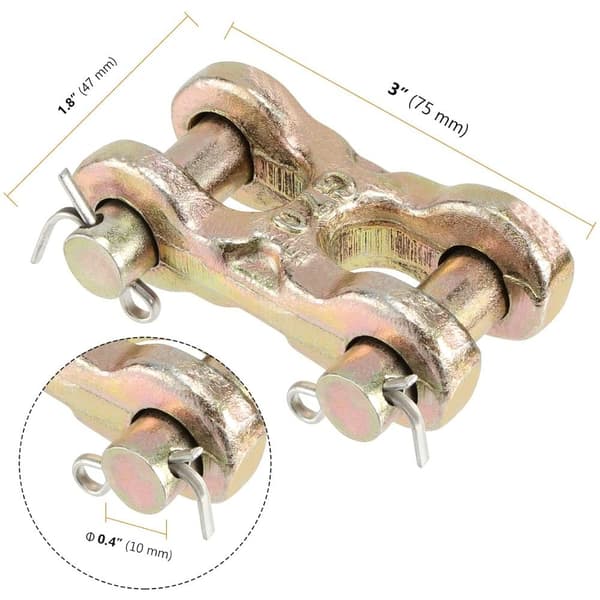 4st smidda kedjereparationslänkar 3/8'' dubbelspindel 4st 4st 4Pcs
