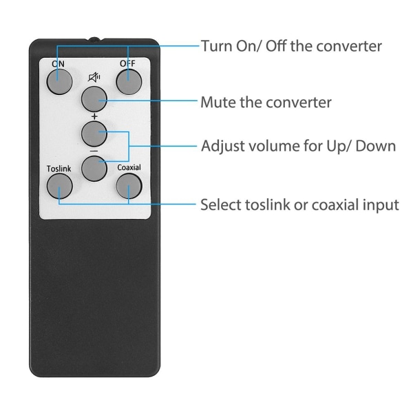 Digital til Analog Audio Converter Koaksial Toslink Optisk til