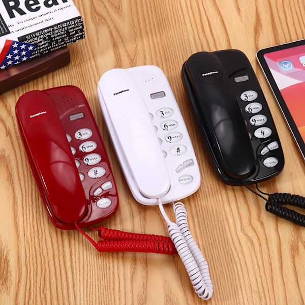 Telefon med ledning Kabeltelefon SORT Black