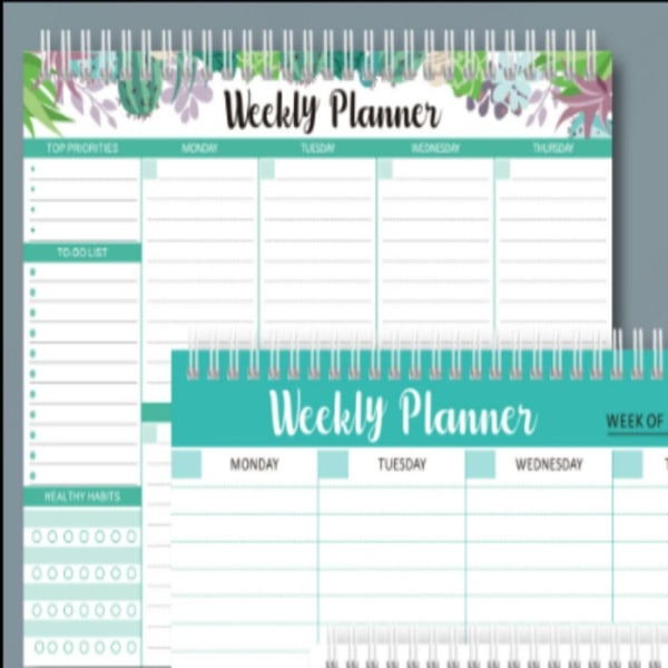 Weekly Planner Notepad Att göra Lista Planering Odaterat anteckningsblock