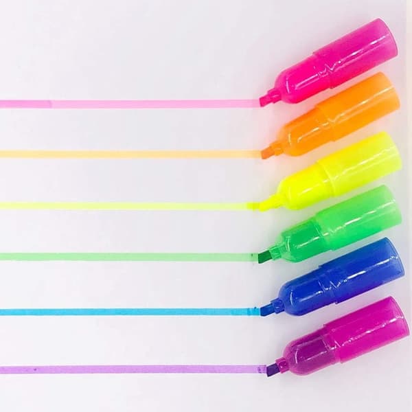 Highlighter Rainbow Color Pen 7 kpl