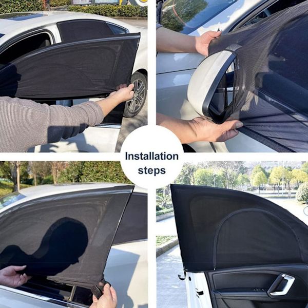 2 KPL Auton ikkunaverho Verho Sivuikkuna 2 KPL ETU 2 KPL ETU 2Pcs Front