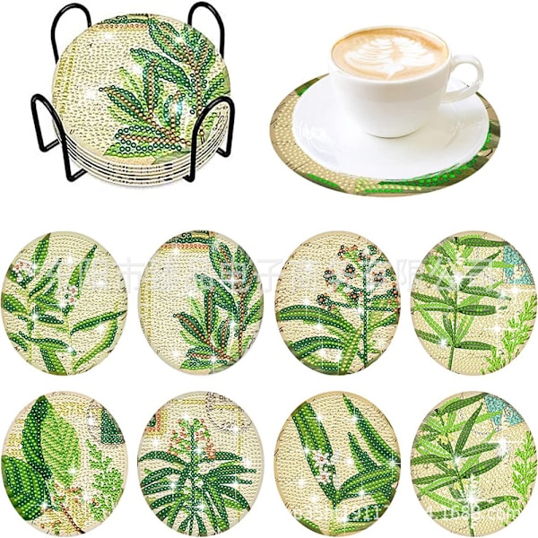 8 STK Diamond Art Painting Coasters Kit Diamond Art Coaster