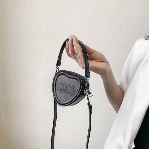 Suloiset sydämenmuotoiset Mini Crossbody Laukut Trend Korean Fashion white