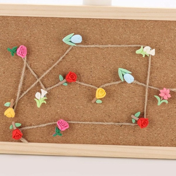 50 kpl Flower Thumb Tacks Elegant Push Pins hartsia ja metallia