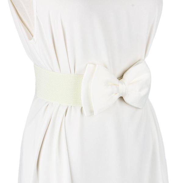 Bred stretch midjebälte Bowknot midjeband MÖRKBLÅT dark blue
